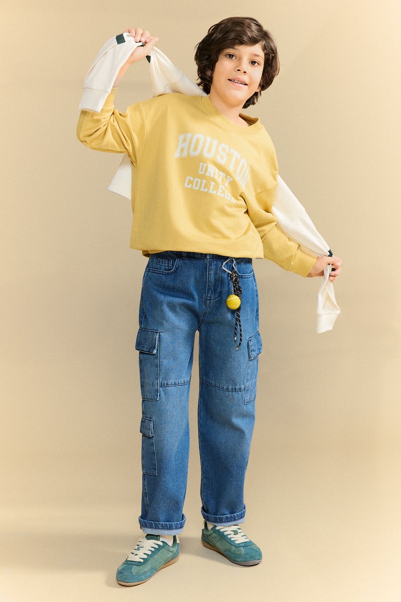 ديفاكتو سويت شيرت اولادي اوفر سايز مطبوع - Image 2